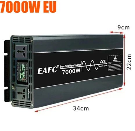 Інвертор перетворювач напруги12/220 в чистий синус 7000 ват EAFC