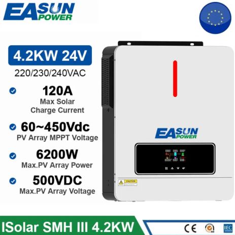 Гибридный инвертор EUSUN 4.2Kw 24V 120A MPPT