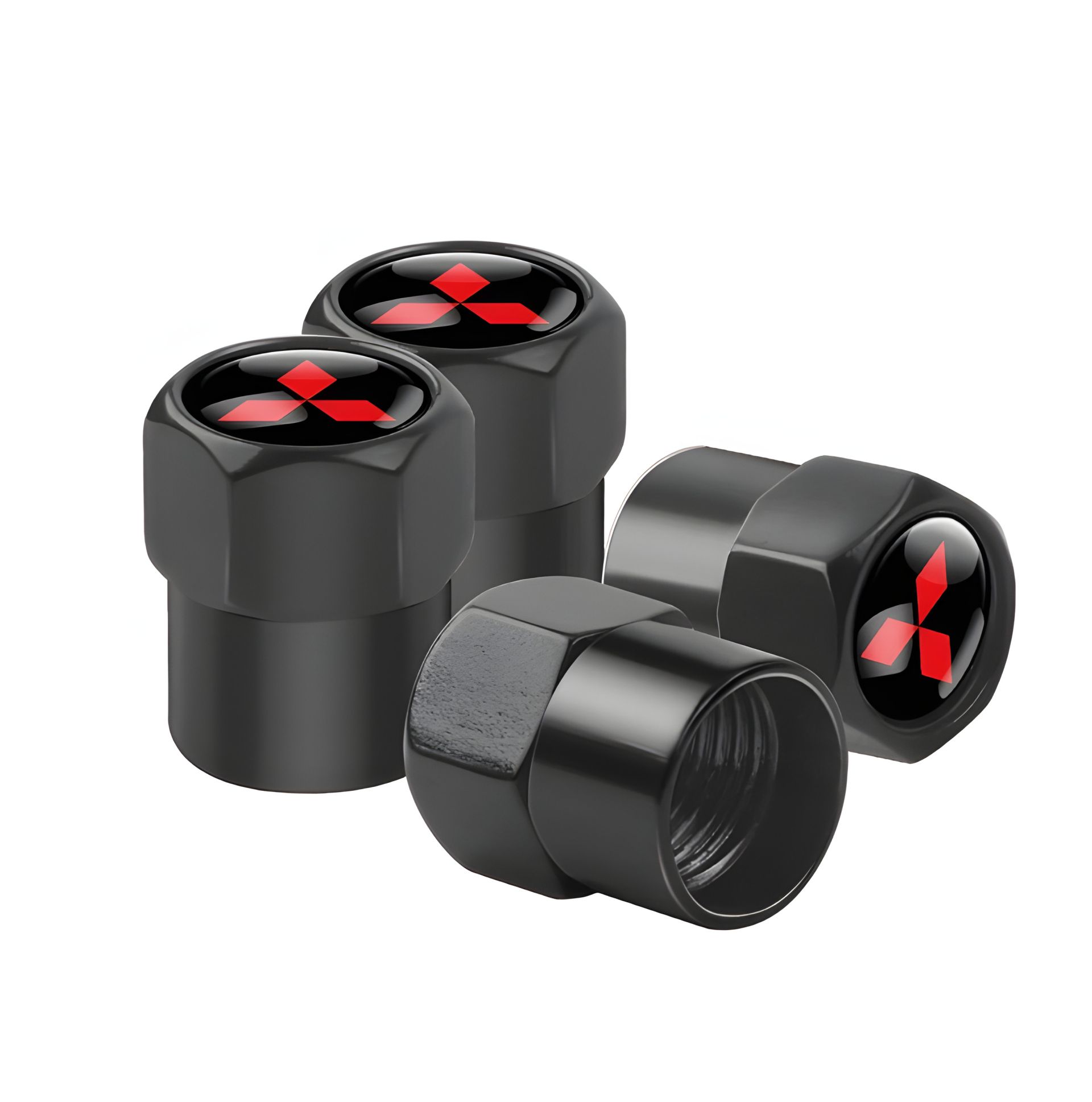 Колпачек на колесо Mitsubishi, черный золотник ниппель Колпачек на колесо Mitsubishi, черный золотник ниппель