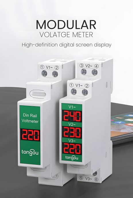 Вольтметри цифрові 1p на din-рейці 60-450v
