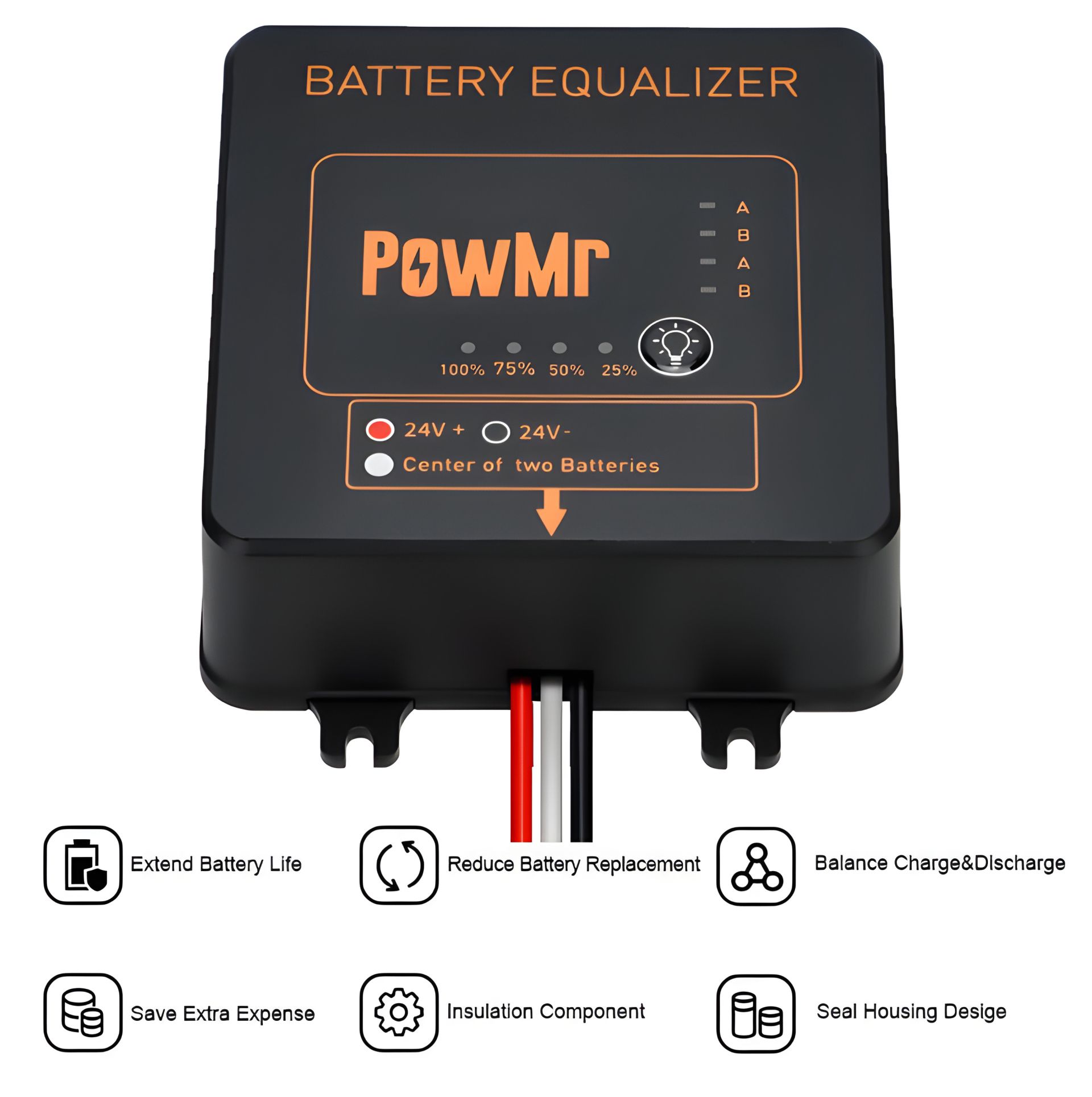 Для системи балансир АКБ 24 в і більше до 5 а PowMr Для системи балансир АКБ 24 в і більше до 5 а PowMr