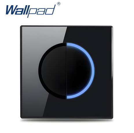 Подвійний кнопковий вимикач AC 220 чорний 20 а