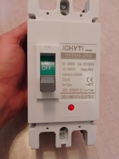 Автоматичний вимикач DC mccb 250а ICHYTI 2p