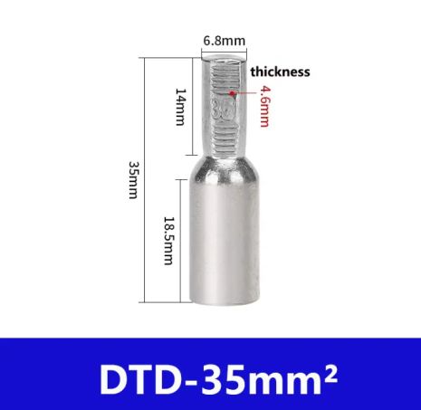 Обжимая клемма наконечник наконечники DTD-35 mm2 для ивертора