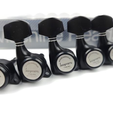 Локові кілки Kaynes 6R PRO для електрогітари чорні Локові кілки Kaynes 6R PRO для електрогітари чорні