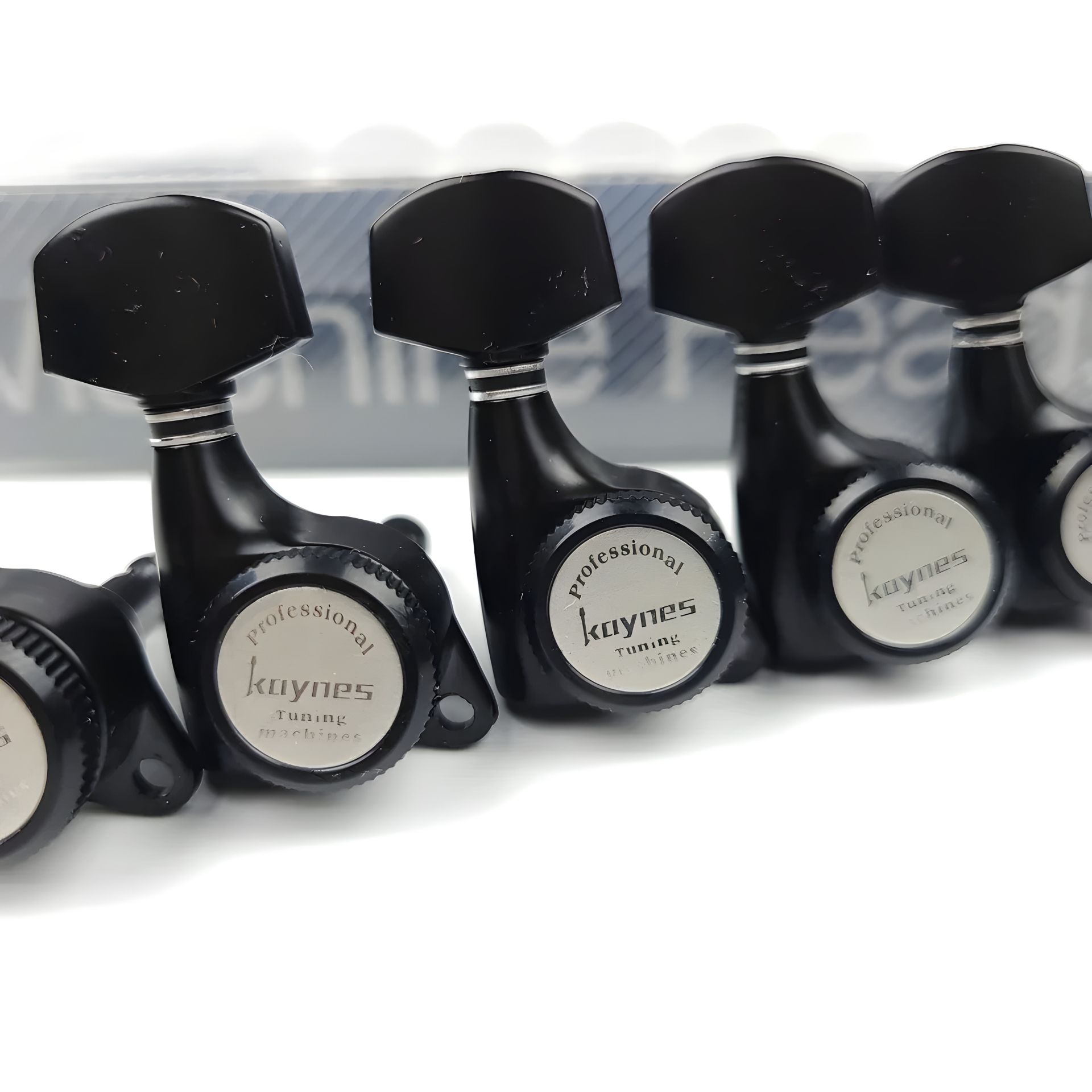 Локові кілки Kaynes 6R PRO для електрогітари чорні Локові кілки Kaynes 6R PRO для електрогітари чорні