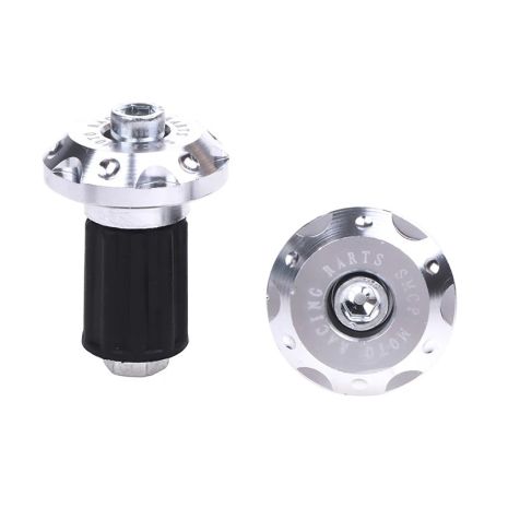 Заглушки на кермо мотоцикла скутера та велосипеда сріблясті