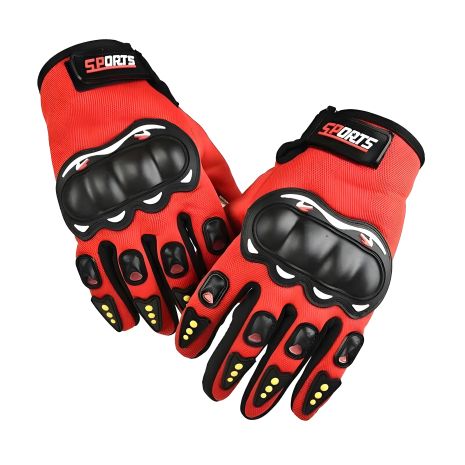 Захисні рукавички для їзди на мотоциклі і велосипеді, червоні