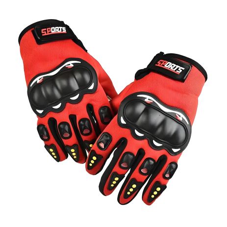 Захисні рукавички для їзди на мотоциклі і велосипеді, червоні Захисні рукавички для їзди на мотоциклі і велосипеді, червоні
