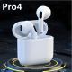 Бездротові навушники для iPhone pro4 TWS сенсорні білі Бездротові навушники для iPhone pro4 TWS сенсорні білі