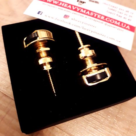 Стреплоки для електрогітари, золотисті, тримачі ременя Стреплоки для електрогітари, золотисті, тримачі ременя