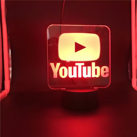 Кнопочная подсветка Youtube для комнатного освещения блогера