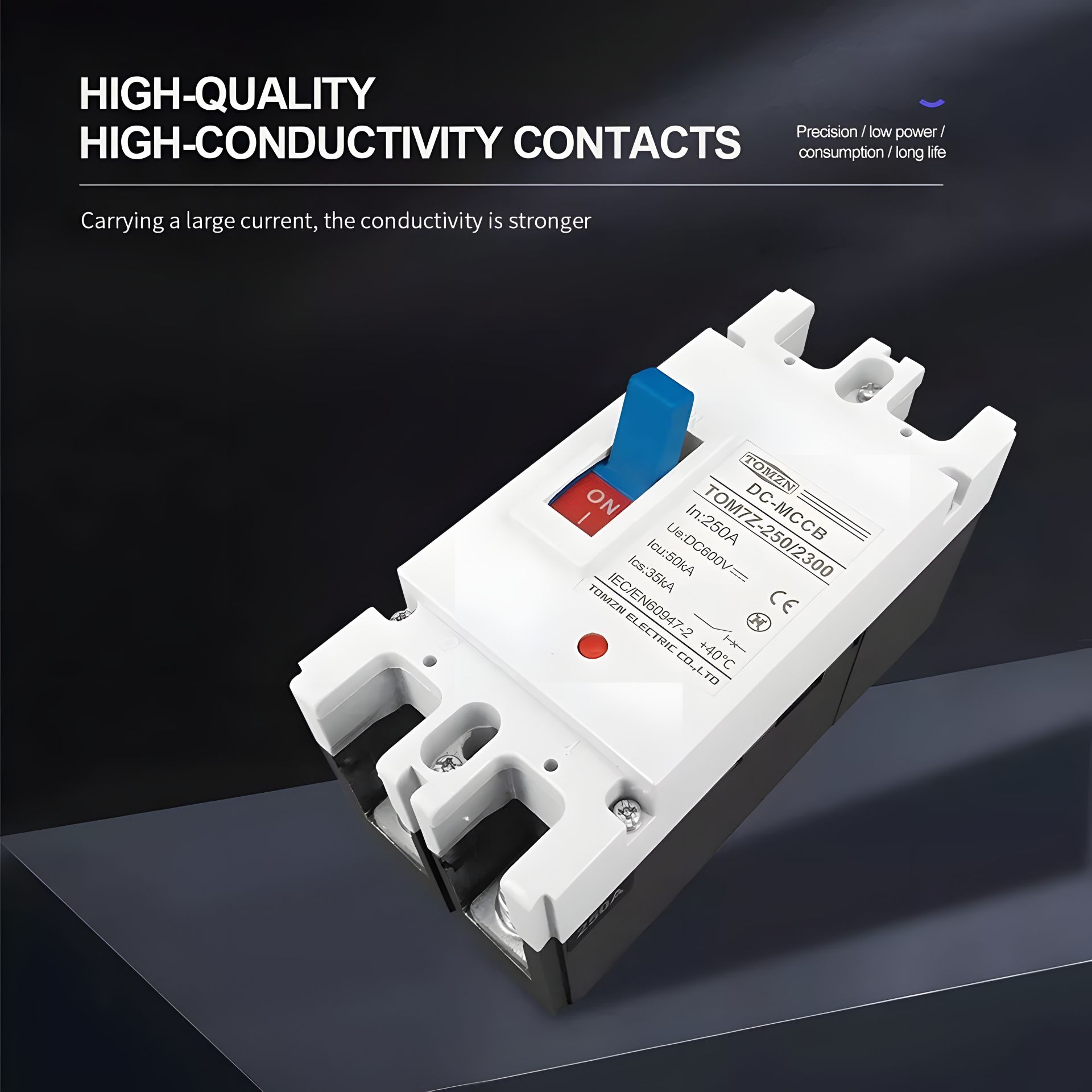 DC автоматичний вимикач 250а Tomzn 2p для АКБ і панелей DC автоматичний вимикач 250а Tomzn 2p для АКБ і панелей