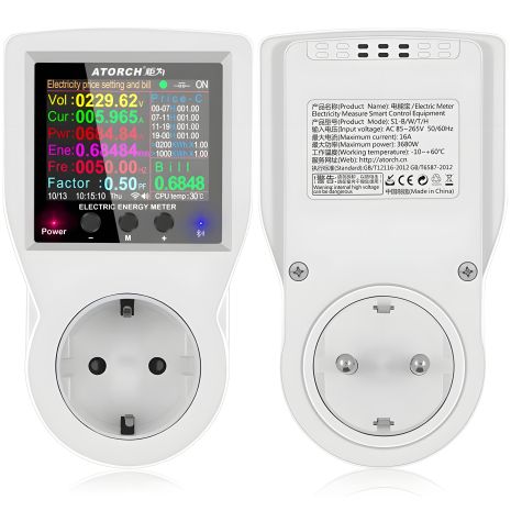 Реле и измеритель напряжения в розетку Atorch 16а - безопасность и контроль Реле и измеритель напряжения в розетку Atorch 16а - безопасность и контроль