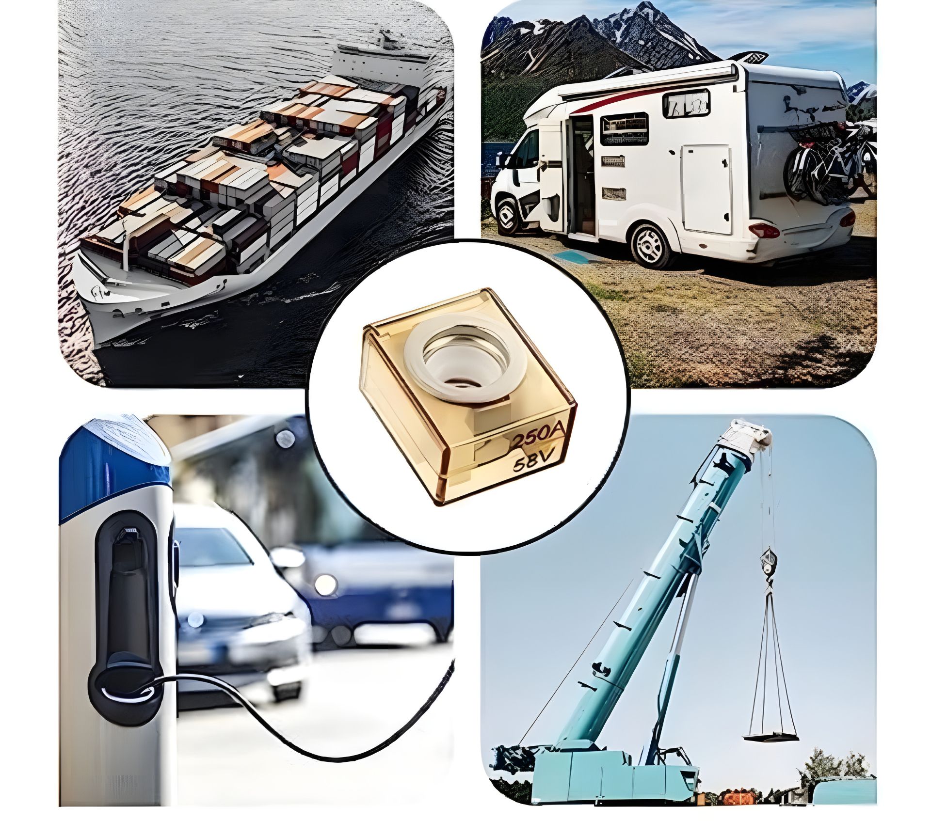 Вставка запасна запобіжник до 250 ампер DC і 58 вольтів Вставка запасна запобіжник до 250 ампер DC і 58 вольтів