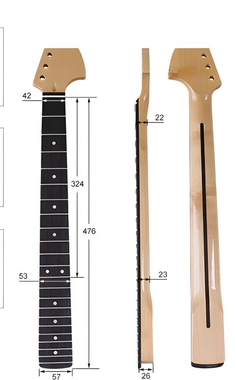 Гриф для электрогитары Fender Stratocaster ST с палисандровым покрытием, большая голова