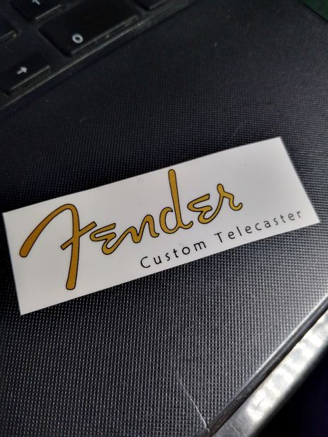 Деколь-наклейка для електрогітари Fender Custom Telecaster Gold