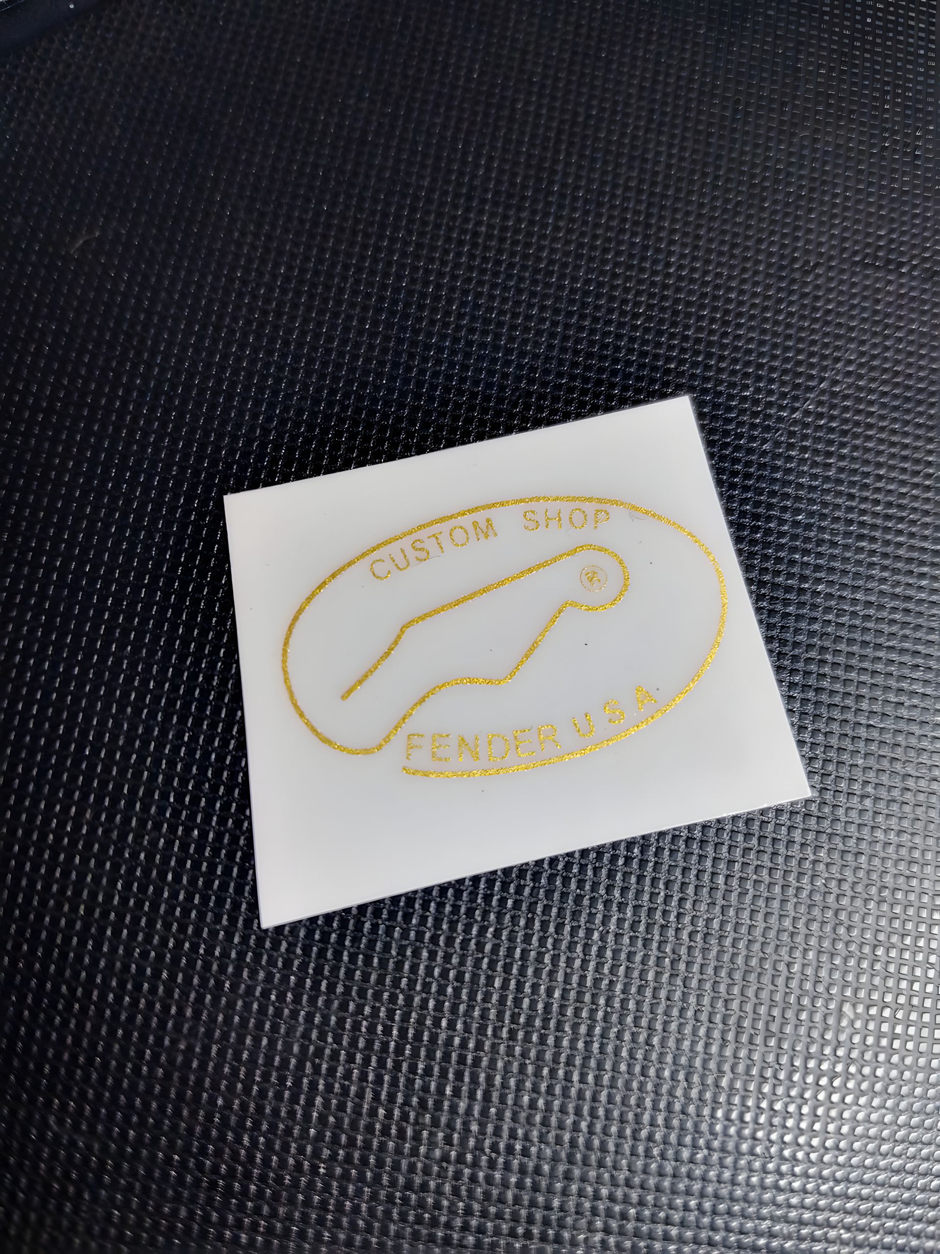 Деколь наклейка для электрогитары Fender USA Custom Telecaster Gold Деколь наклейка для электрогитары Fender USA Custom Telecaster Gold