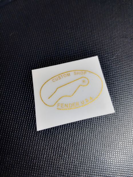 Деколь наклейка для электрогитары Fender USA Custom Telecaster Gold Деколь наклейка для электрогитары Fender USA Custom Telecaster Gold
