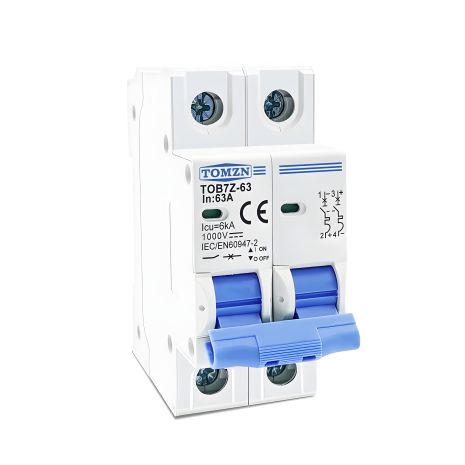 Вимикач автоматичний Tomzn DC 63а 1000v для сонячних панелей Вимикач автоматичний Tomzn DC 63а 1000v для сонячних панелей