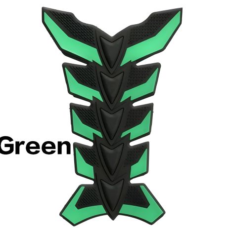 Захисна наклейка на бак мотоцикла, зелена гума