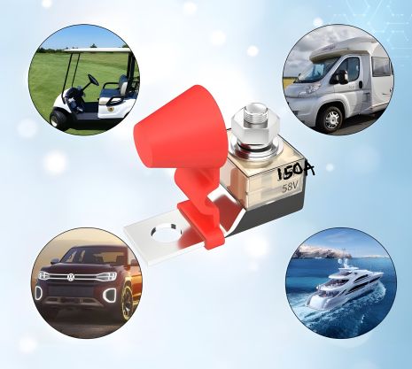 Автомобільний силовий запобіжник до 150 ампер DC і 58 вольтів Автомобільний силовий запобіжник до 150 ампер DC і 58 вольтів