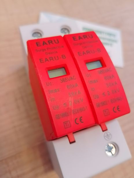 Пристрій захисту від імпульсних перенапруг ЗІП AC 2P до 60ka 385V Eeru Пристрій захисту від імпульсних перенапруг ЗІП AC 2P до 60ka 385V Eeru