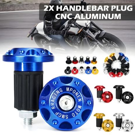 Сині заглушки на кермо мотоцикла та велосипеда, діаметр 16-20 мм Сині заглушки на кермо мотоцикла та велосипеда, діаметр 16-20 мм