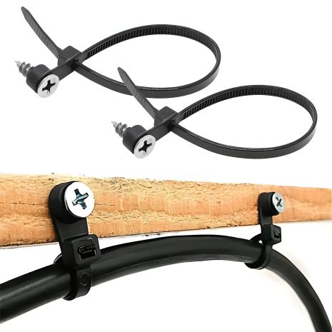 Стяжки з кріпленням під саморіз 150*4 мм, 100 штук Стяжки з кріпленням під саморіз 150*4 мм, 100 штук