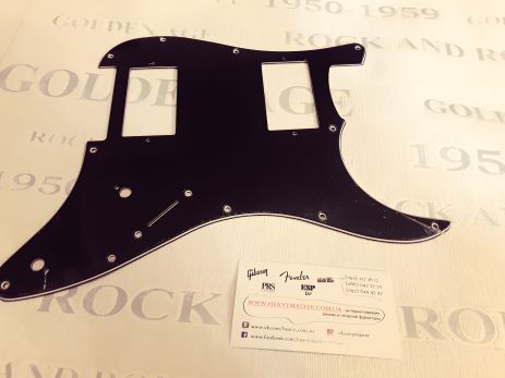 Пікгард для електрогітари HH Fender Stratocaster ST China, чорний на 2 потенціометри