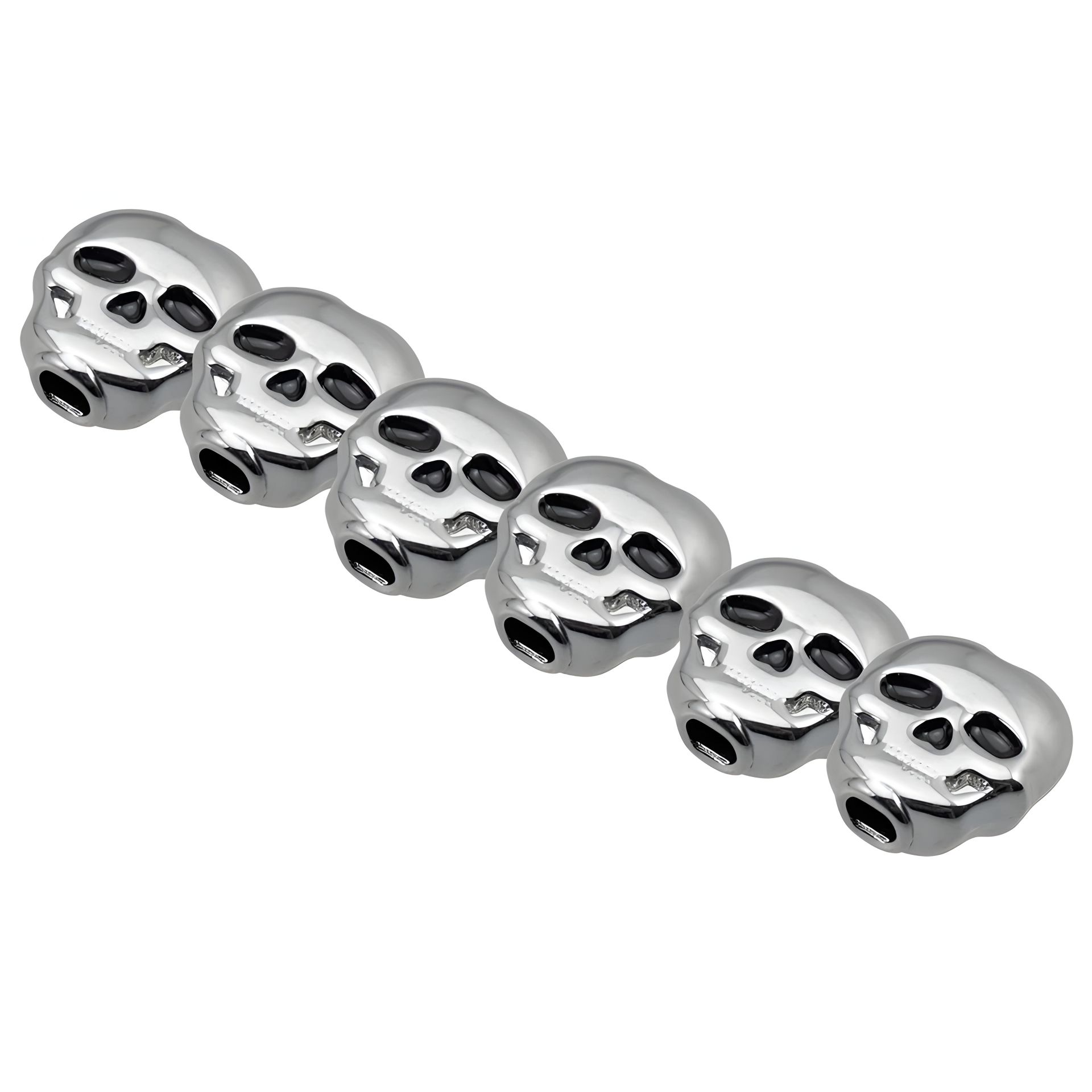 Колпачки для гитарных колков череп форма хром Колпачки для гитарных колков череп форма хром