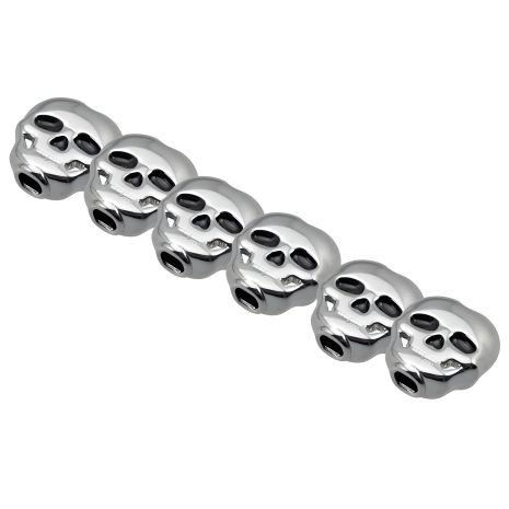 Ковпачки для кілків гітари у формі черепа хром