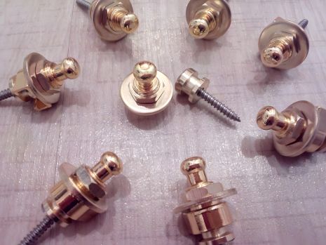 Золотистые стреплоки для электрогитары, держатель ремня