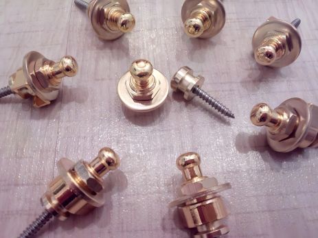 Золотистые стреплоки для электрогитары, держатель ремня Золотистые стреплоки для электрогитары, держатель ремня