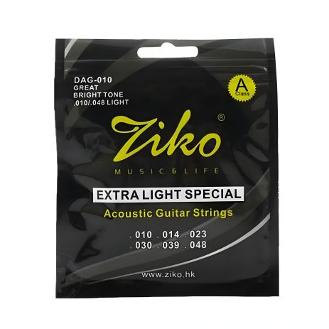 Латунні струни Ziko 10-48 для акустичної класичної гітари Латунні струни Ziko 10-48 для акустичної класичної гітари