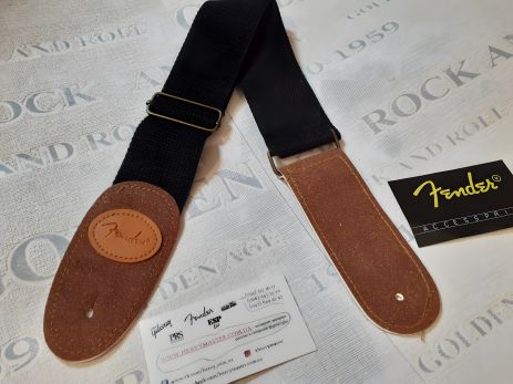 Черный ремень Fender для акустической гитары