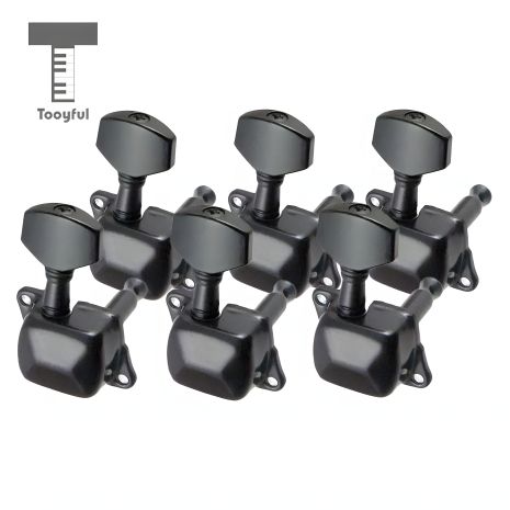 Кілки для електрогітари й акустичної гітари чорні J21 6L BC