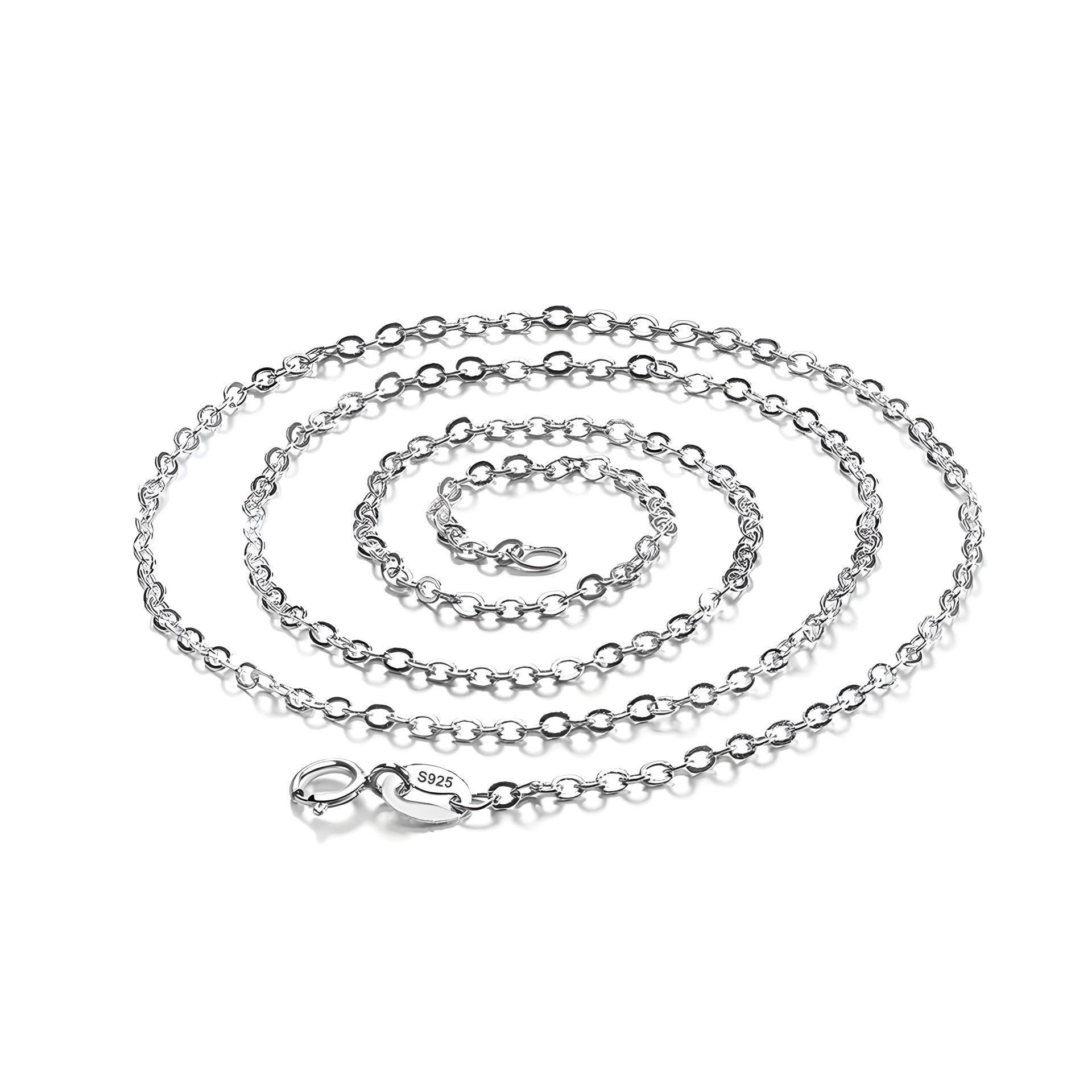 Женская серебристая цепочка 925 пробы для декольте Женская серебристая цепочка 925 пробы для декольте