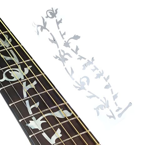 Маркери інкрустація стикери для електрогітари грифа накладки Ibanez Gibson хром