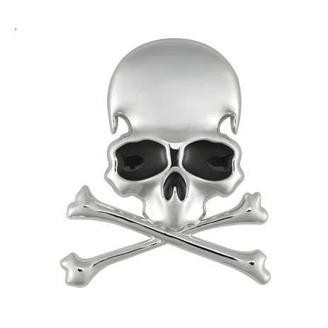 Шильд значок емблема для автомобіля авто череп і кістки