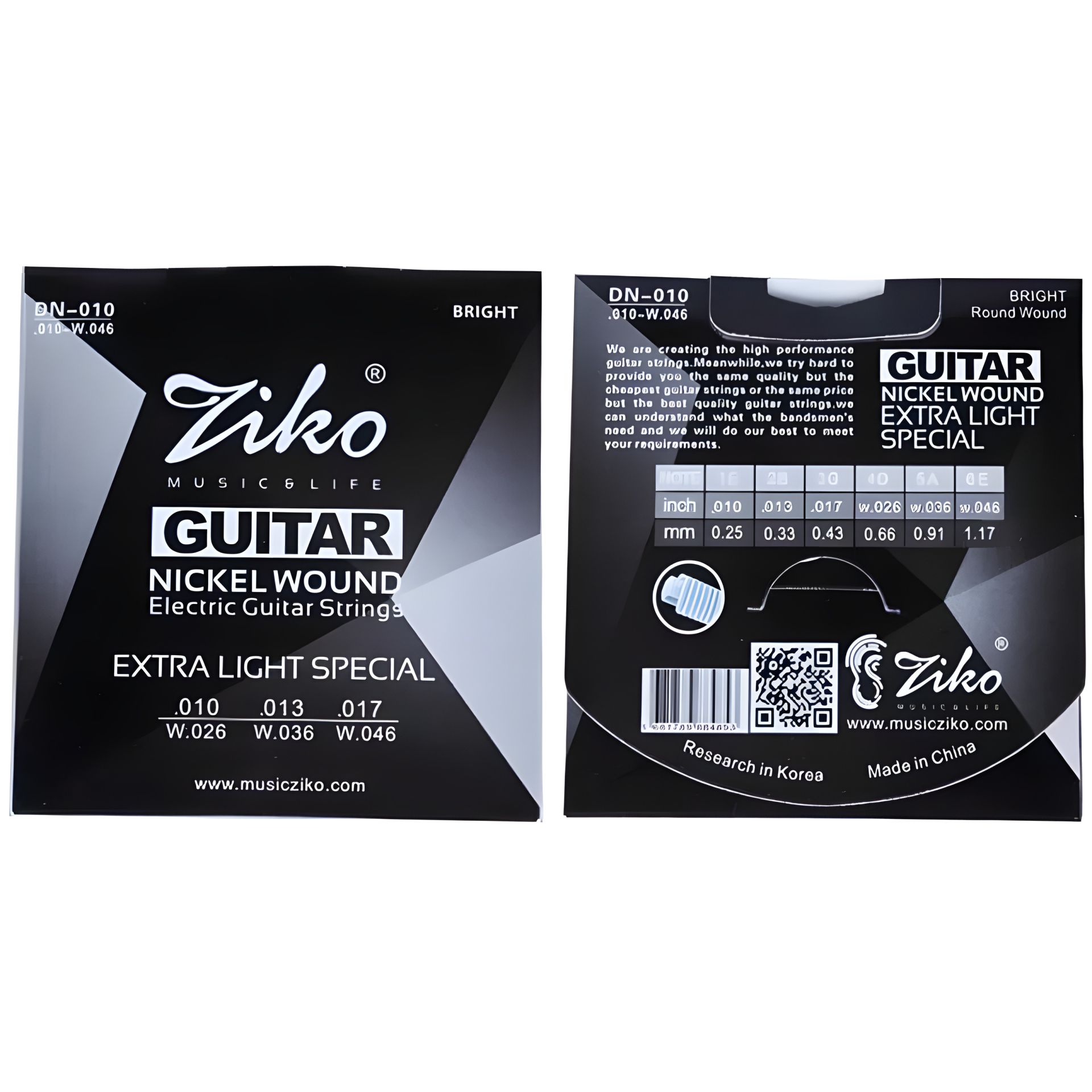 Нікельовані струни Ziko для електрогітари 010-046 Нікельовані струни Ziko для електрогітари 010-046