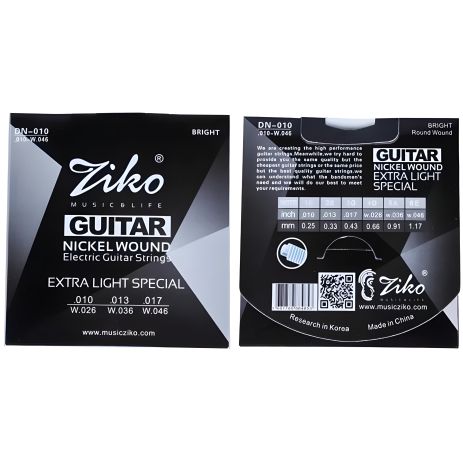 Нікельовані струни Ziko для електрогітари 010-046 Нікельовані струни Ziko для електрогітари 010-046