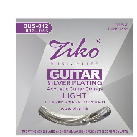 Струны Ziko серебряные для акустической гитары 012-053