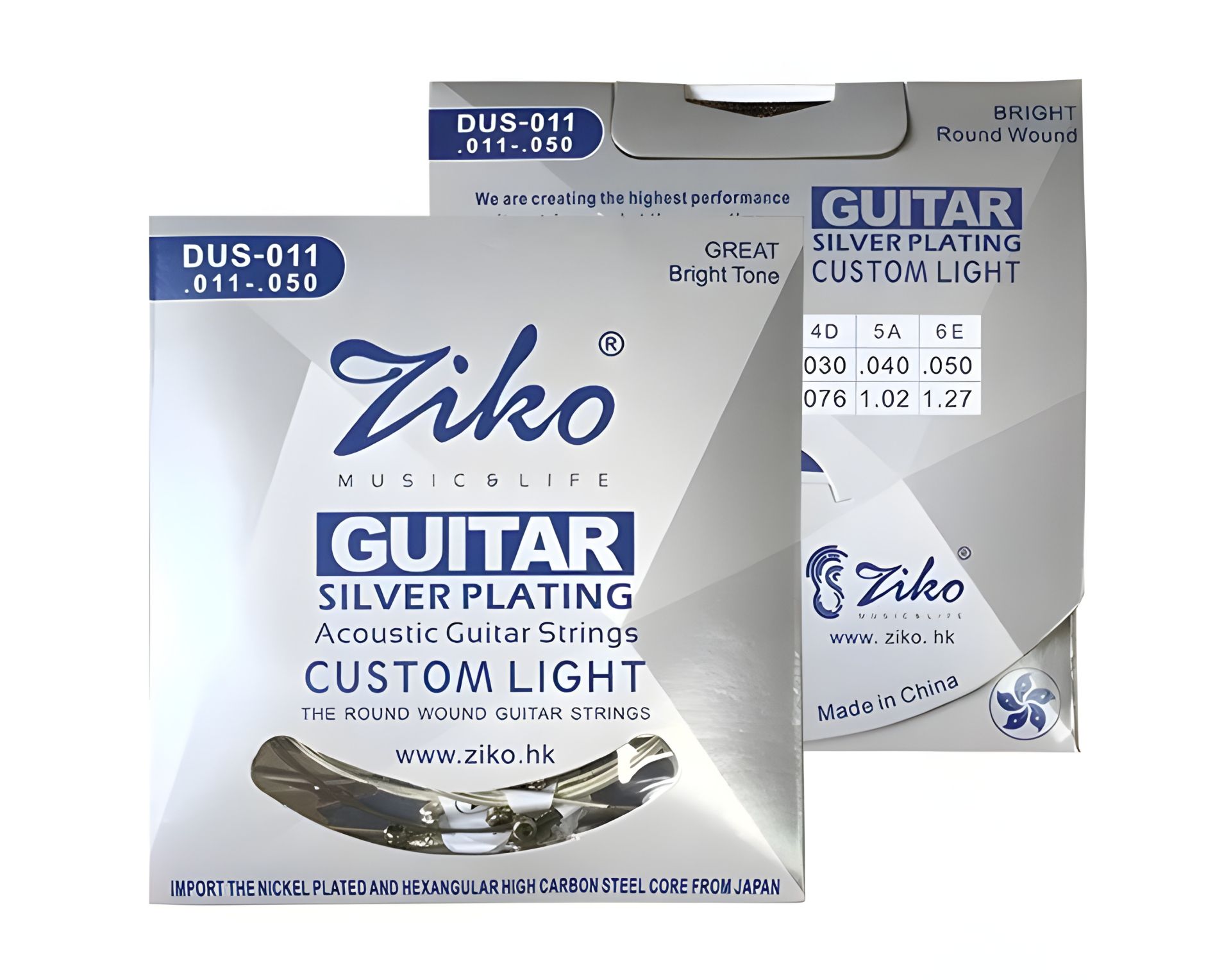 Ziko СЕРЕБРЕНІ струни для акустичної класичної гітари 011-050 Ziko СЕРЕБРЕНІ струни для акустичної класичної гітари 011-050