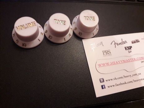 Комплект білі ручки для електрогітари Fender Stratocaster Ibanes Shur LTD ESP
