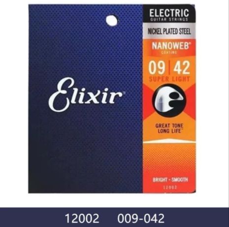 Струни Elixir НИКЕЛІВІ для електрогітари 009-042 super light 12002