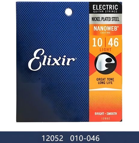 Нікелеві струни для електрогітари Elixir 010-046 light 12052