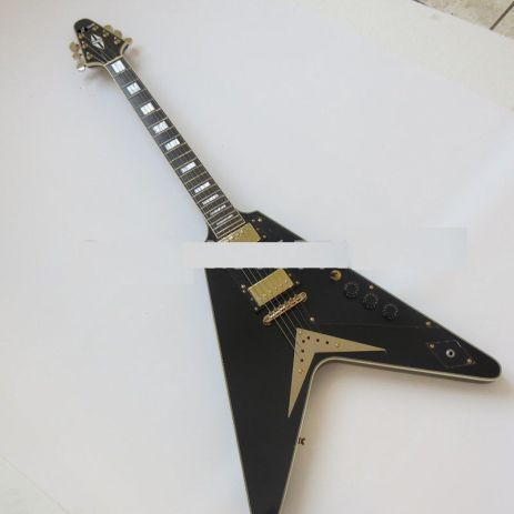 Електрогітара гітара Gibson Epiphone Flying V China чорний струни наскрізні