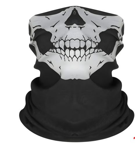 Баф шарф-накидка захисна пов'язка на шию для обличчя, чоловіча, з 3D-ефектом