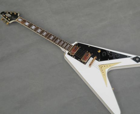 Електрогітара гітара Gibson Epiphone Flying V China білий струни наскрізні